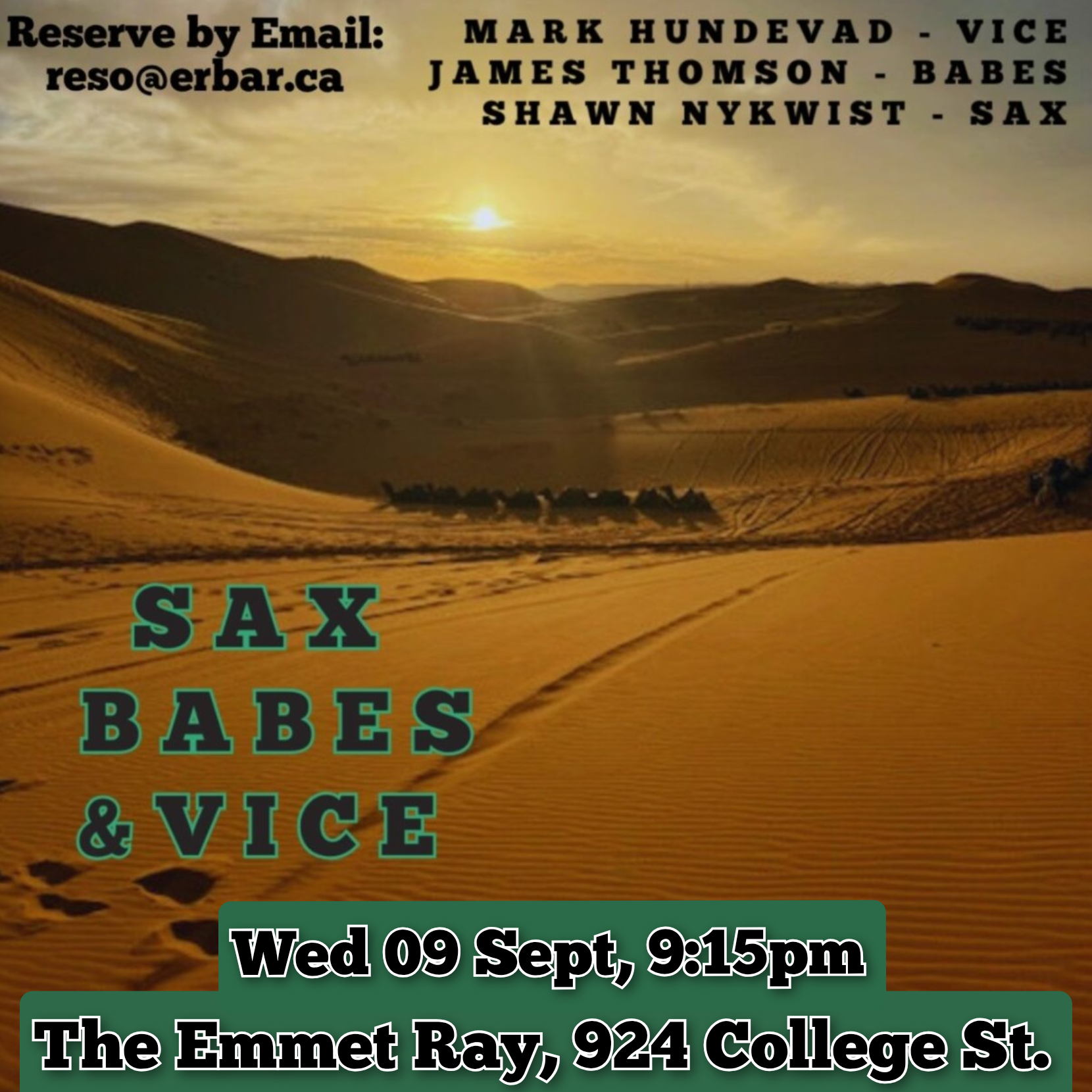 Sax, Babes & Vice, Jazz/bebop, Funk Fusion with James Thomson artwork from The Emmet Ray