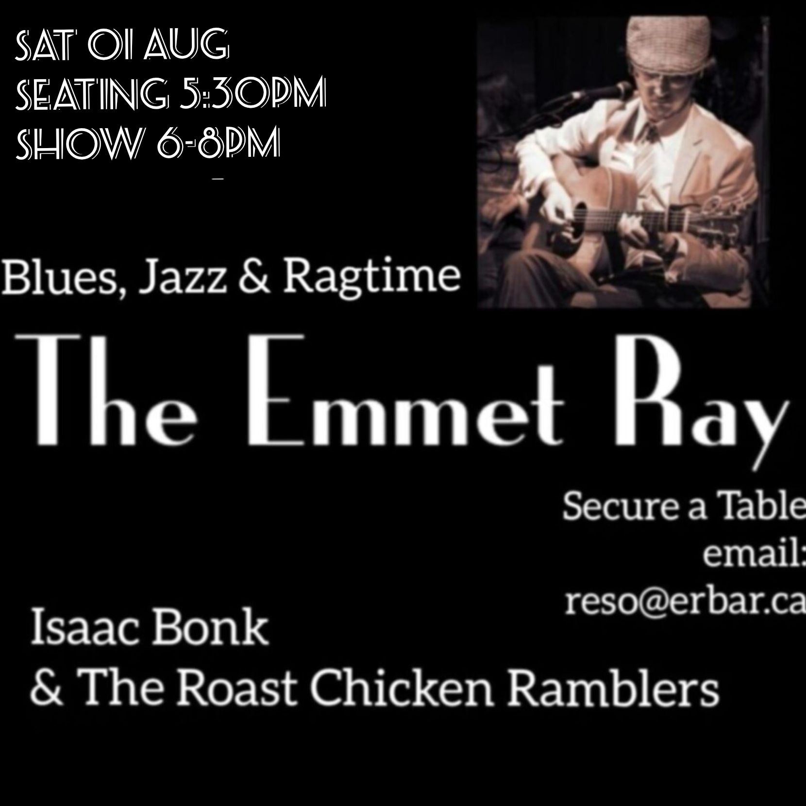 Isaak Bonk and The Roast Chicken Ramblers, Blues/Jazz artwork from The Emmet Ray