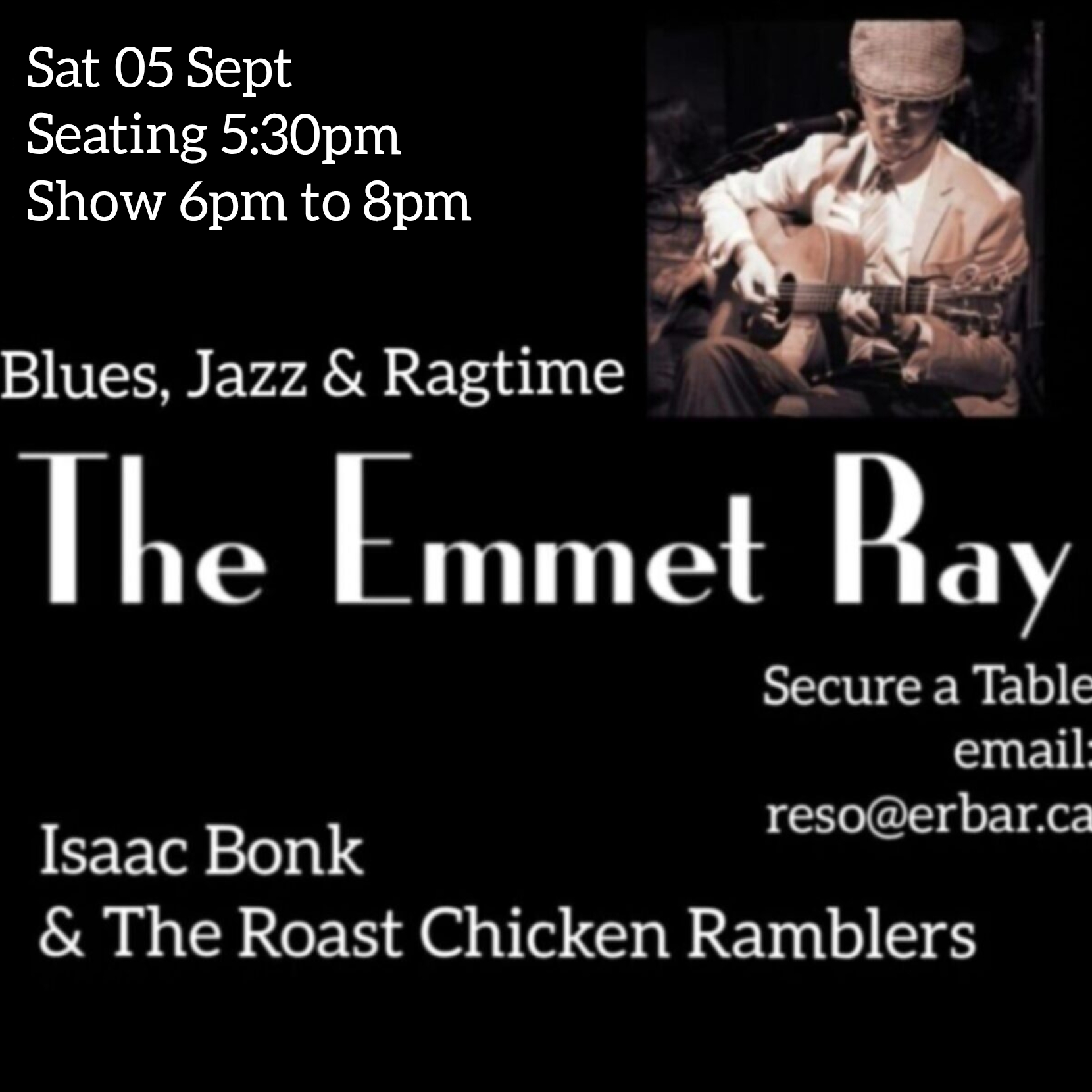 Isaak Bonk and The Roast Chicken Ramblers, Blues/Jazz artwork from The Emmet Ray