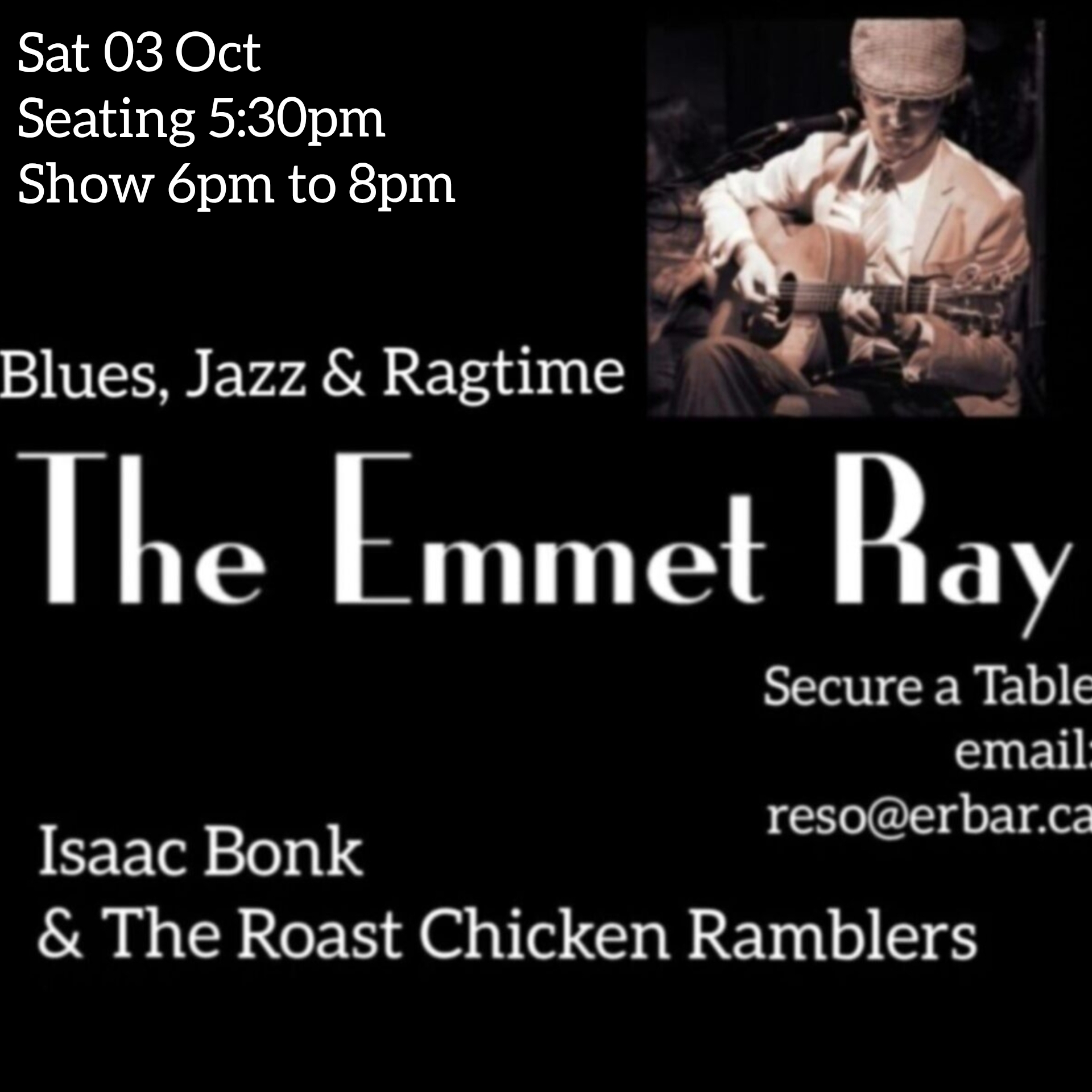 Isaak Bonk and The Roast Chicken Ramblers, Blues/Jazz artwork from The Emmet Ray