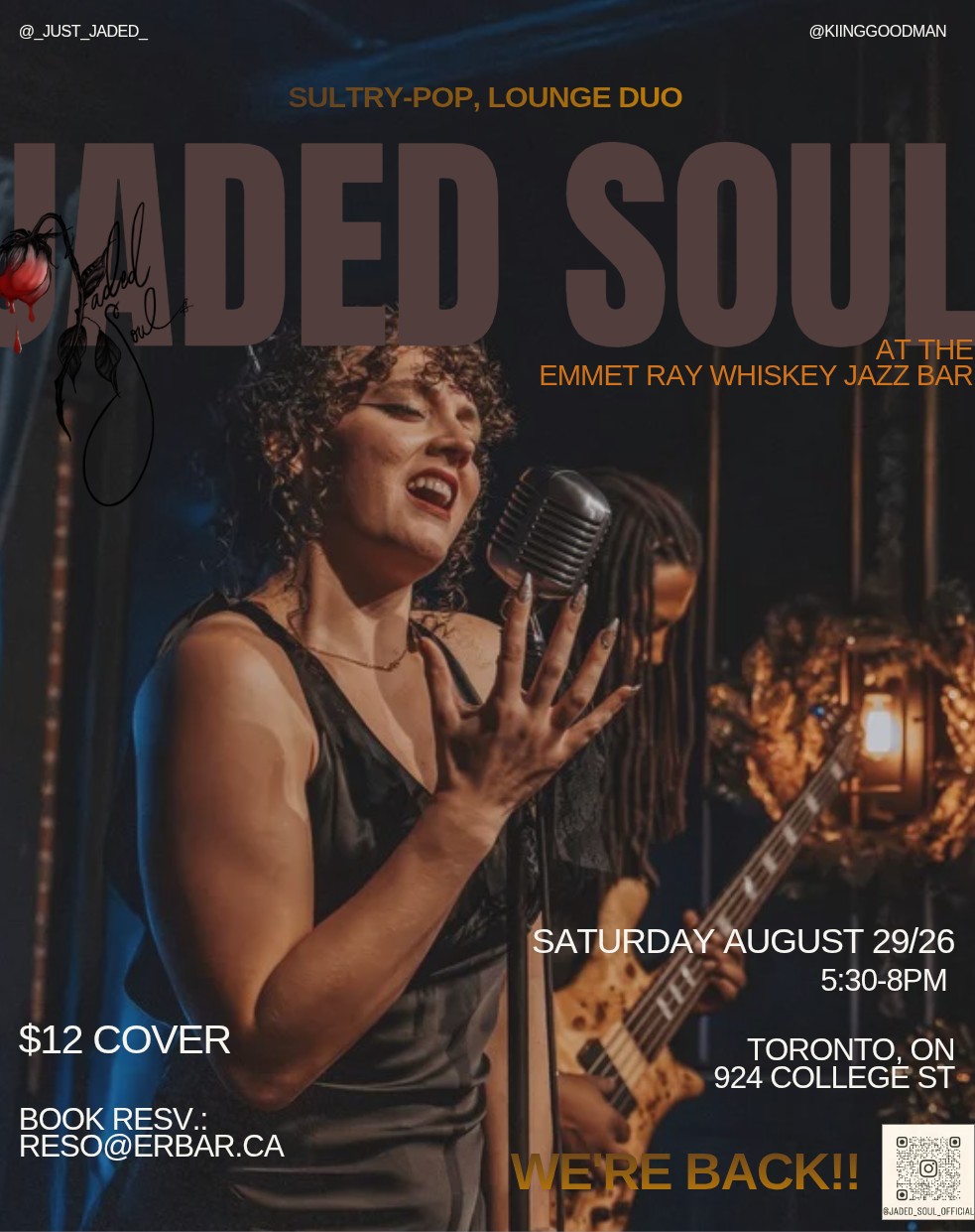 Jaded Soul, Sultry-pop, lounge artwork from The Emmet Ray