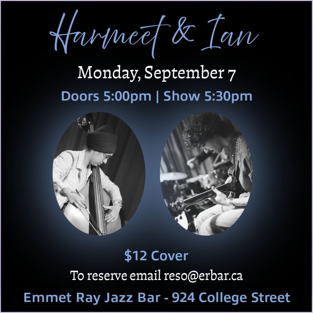 Harmeet & Ian, Jazz standards with guitar and bass artwork from The Emmet Ray