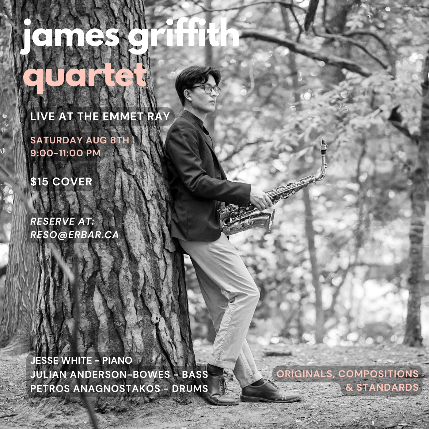James Griffith Quartet, Swinging Contemporary Jazz artwork from The Emmet Ray
