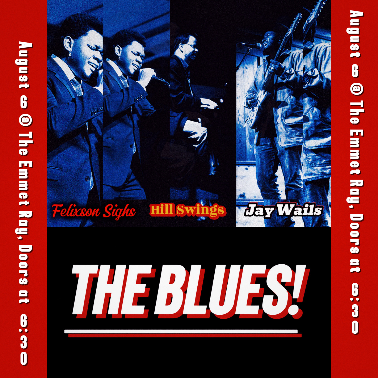 Patrick Felixson, Peter Hill and Jay Blues, Classic Blues, Jazz-Blues, Chicago Blues & Soul-Blues artwork from The Emmet Ray