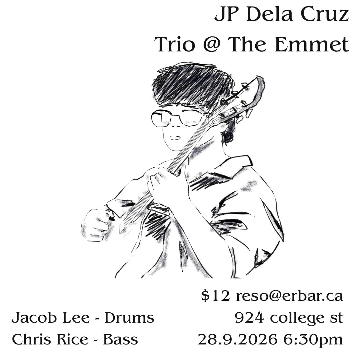 JP Dela Cruz Trio, Bebop, Straight Ahead, Standards artwork from The Emmet Ray