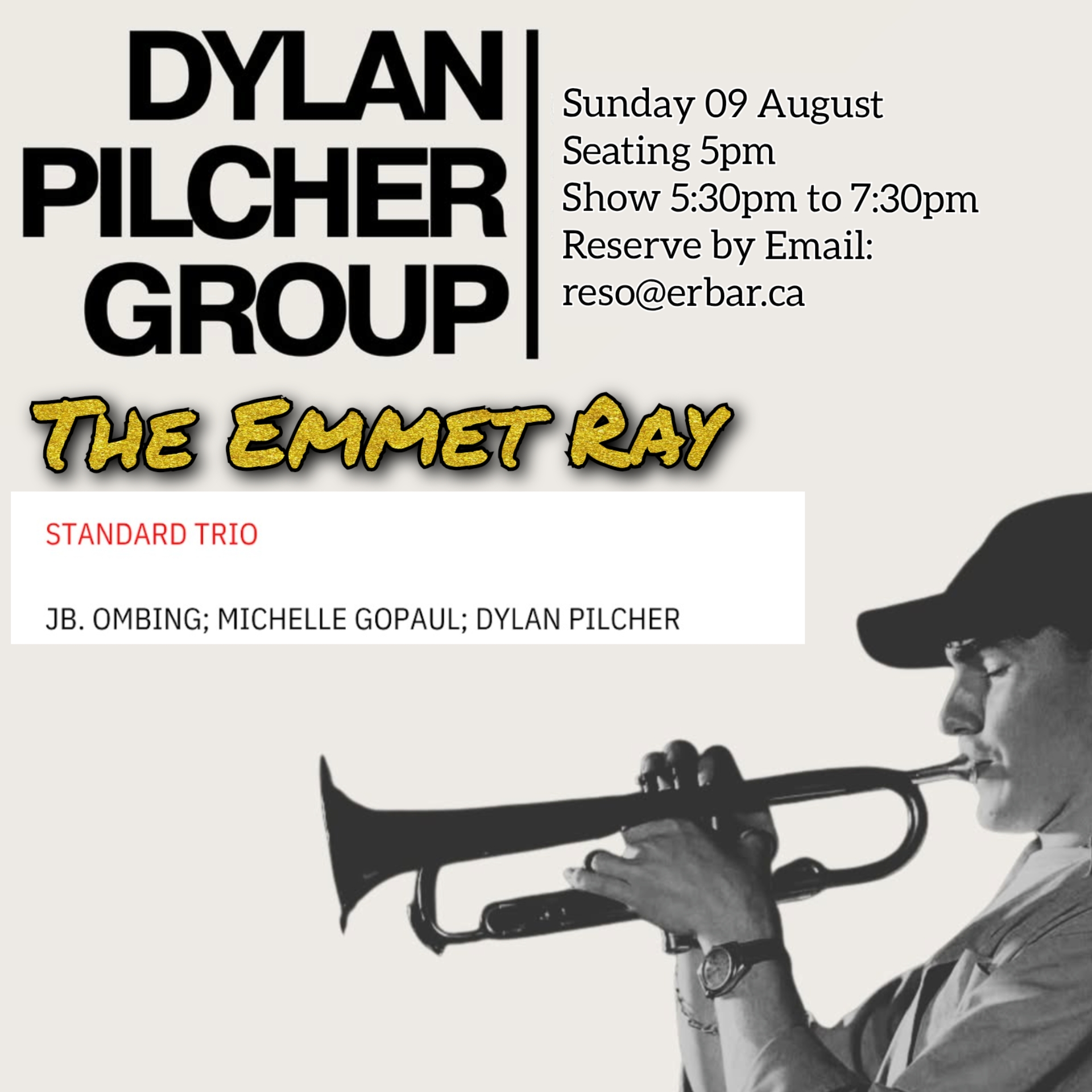 Standard Trio, Jazz Standards with Dylan Pilcher artwork from The Emmet Ray