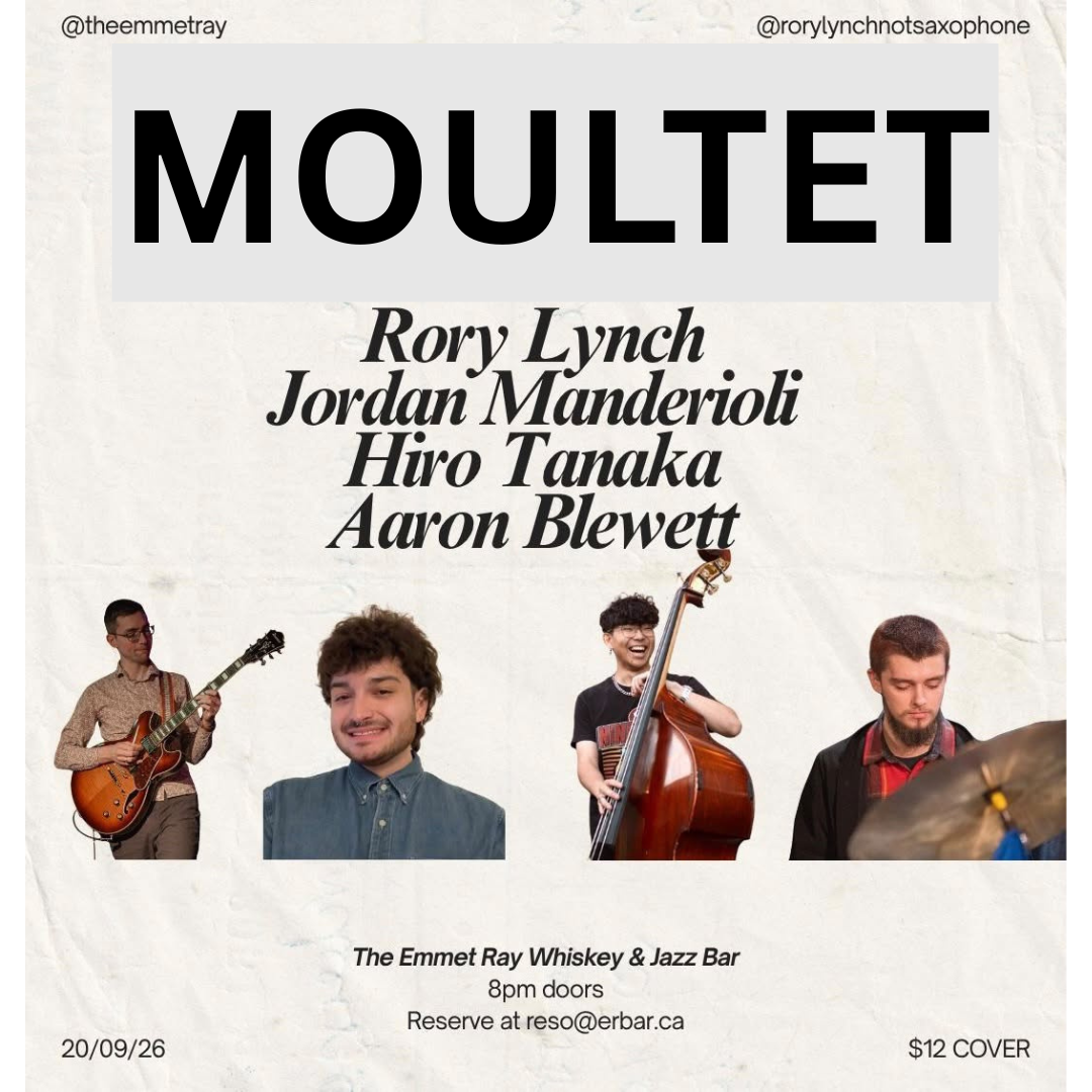 The Moultet, Jazz/Indie Rock/Afrobeat with Rory Lynch artwork from The Emmet Ray