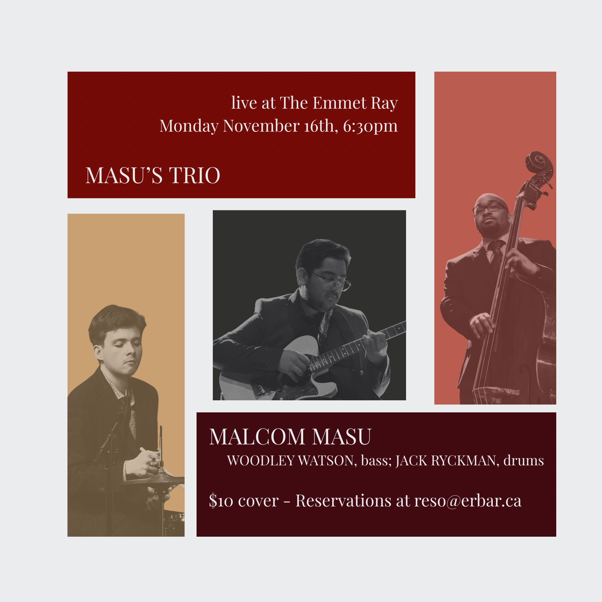 Masu’s Trio, Straight Ahead Jazz artwork from The Emmet Ray