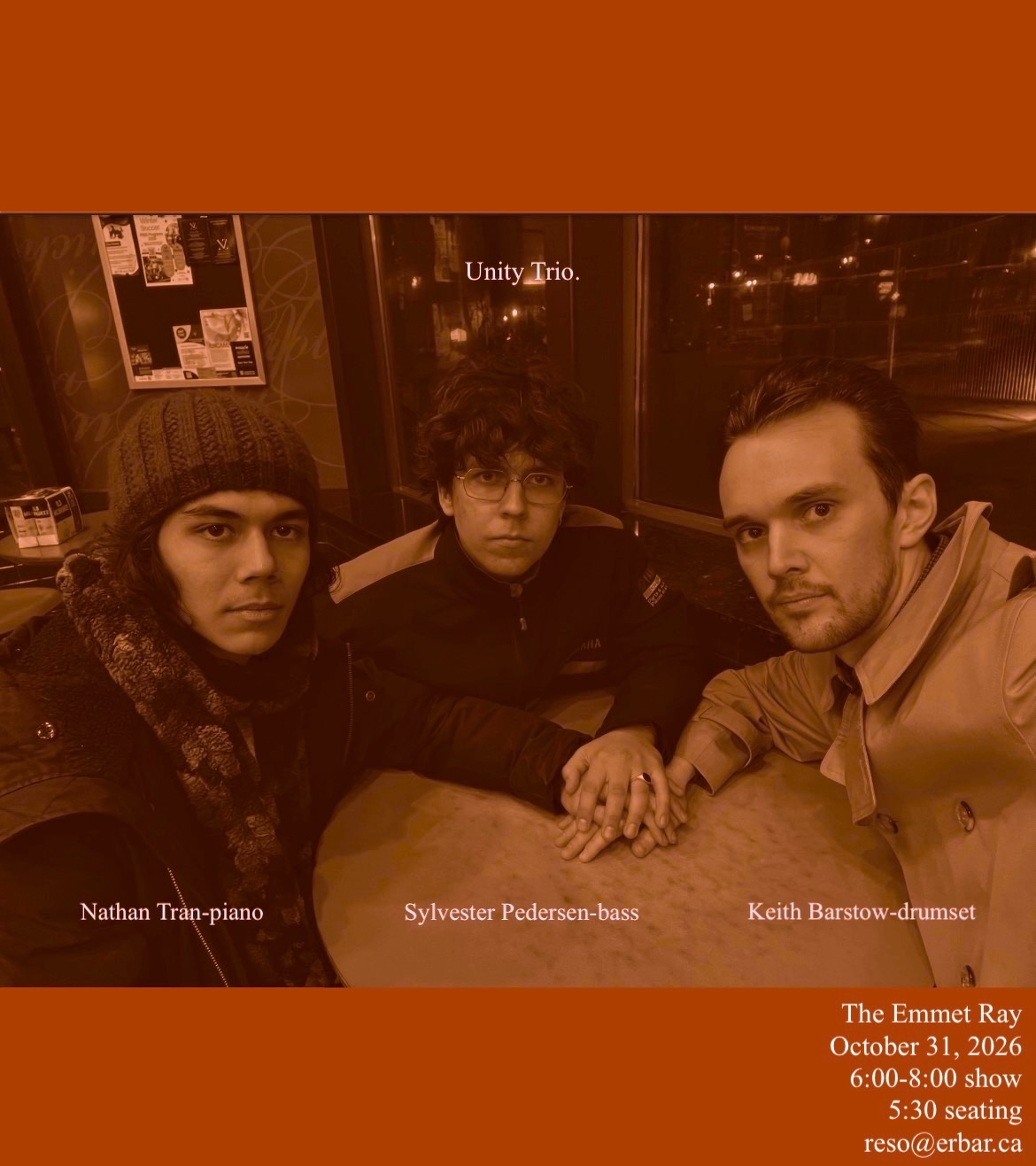 Unity Trio: acoustic, traditional & contemporary jazz with Nathan Tran on Piano, Halloween ๐ artwork from The Emmet Ray