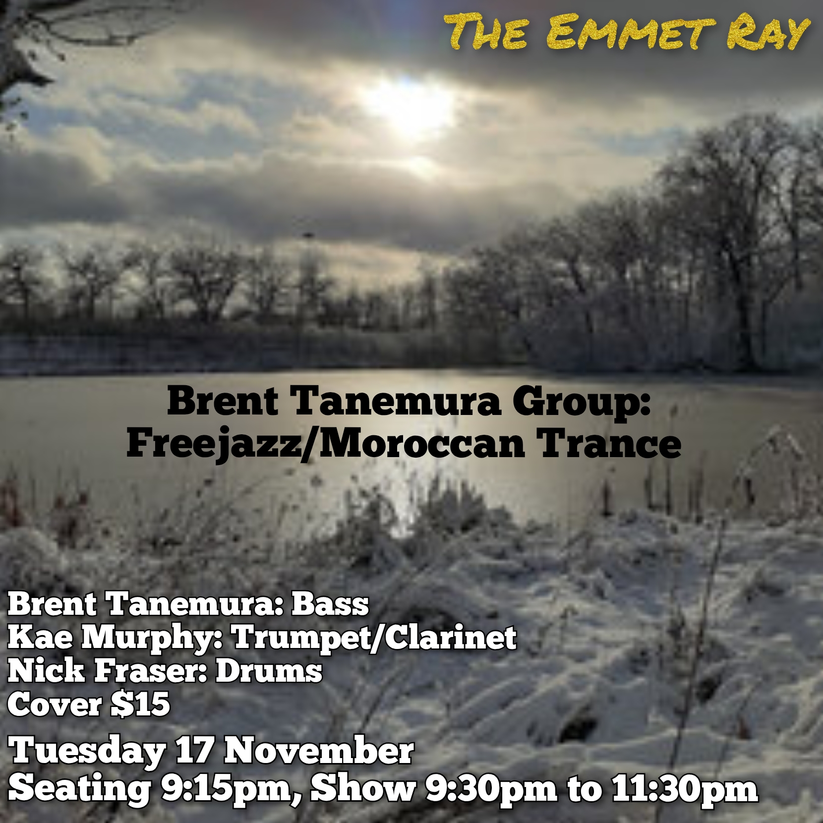 Brent Tanemura Trio, Polyrhymic Pulse Driven Improv Jazz artwork from The Emmet Ray