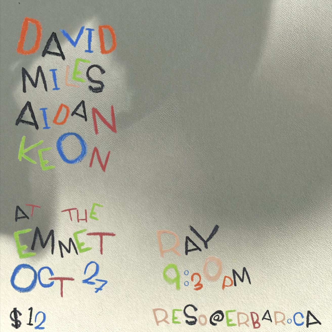 David Hodgson, the return from NYC: David, Miles, Aidan, and Keon. Jazz, free music, experimental artwork from The Emmet Ray